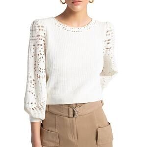 A.L.C. White Knit Top SIze Small